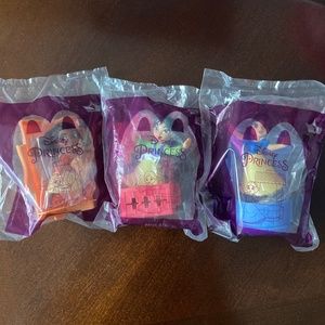 3 Disney Princesses:  Moana, Mulan, and Snow White, Happy Meal Toys, McDonalds